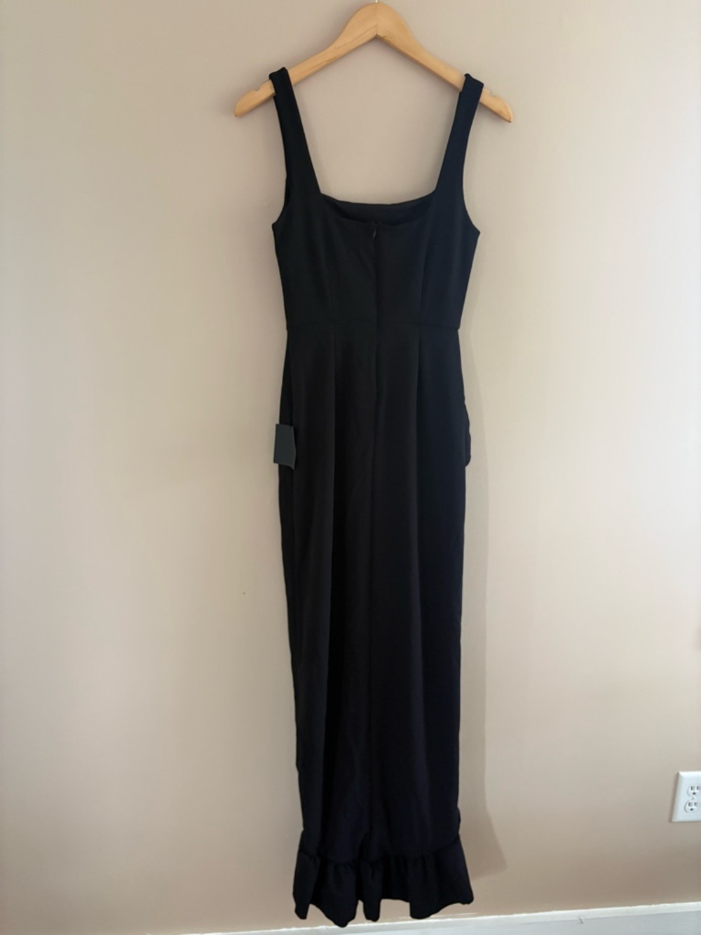 Lulus Immaculate Excellence Black Sleeveless Ruffled Tulip Maxi Dress Size Small - Picture 3 of 10